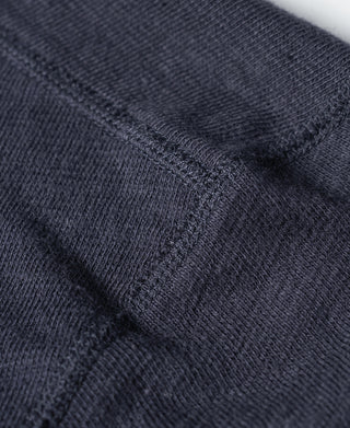 Side Closing Short Sleeve Henley T-Shirt - Navy