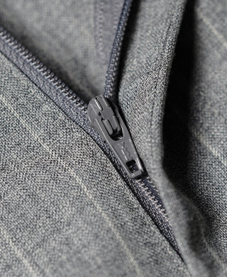 1940s Gray Striped Wool Suit Trousers