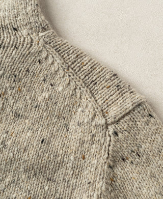 Roll Neck Pure Wool Fisherman Sweater - Ecru