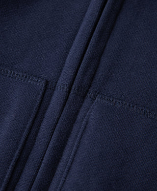 Heavyweight Terry Zip-Up Hoodie - Dark Blue
