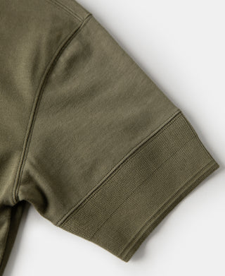 cuff detail of Green Short Sleeve Henley T-Shirt