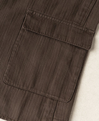 Blazer décontracté à chevrons style années 1930 - Marron