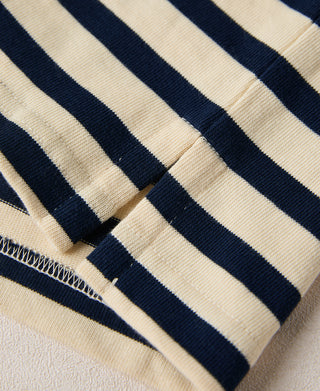 Breton Stripe T-Shirt - Apricot/Navy