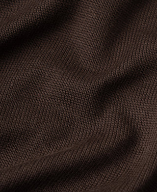 Wool-Blend Roll Neck Sweater - Coffee