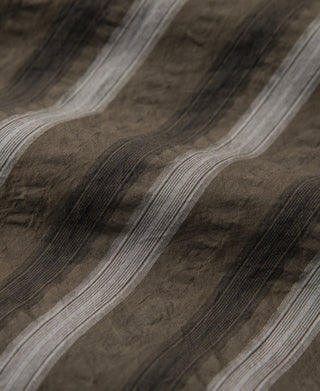 1940s Seersucker Stripe Shirt - Brown