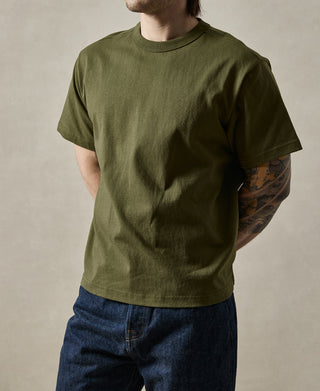 1900s Heavyweight Cotton Jersey Boxy T-Shirt - Olive