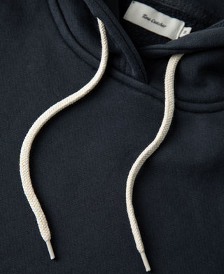 1950s Heavyweight Cotton Fleece Hoodie - Dark Blue