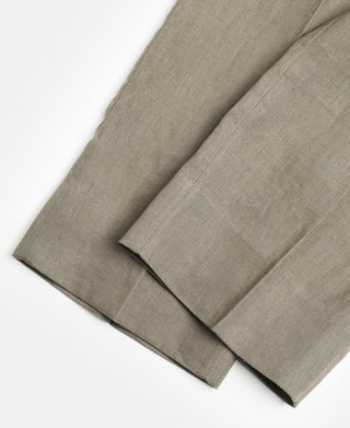 Lot 841 1940s Linen Two Tuck Slacks - Khaki Green