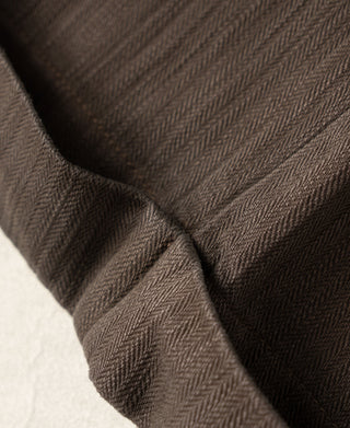 Pantalon à pinces style années 1930 en chevron - Marron