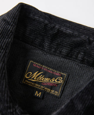 Bolero Embroidered Corduroy Western Shirt - Black