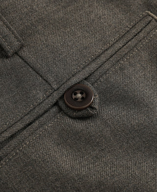 Hollywood Waisted Wool Blend Trousers - Brown