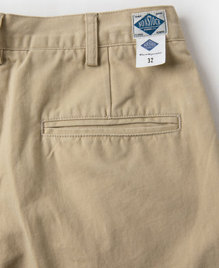 1930s IVY Style Double Pleated Chino Trousers - Khaki