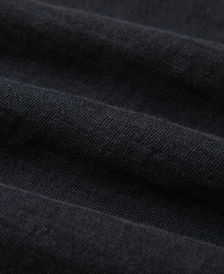 Heavyweight Cotton Gusset Tubular T-Shirt - Black