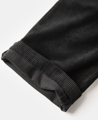 1960s Double Pleated Corduroy Trousers - Black