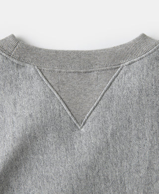1960s Reverse Weave Double-V Crewneck Sweatshirt - Heather Gray