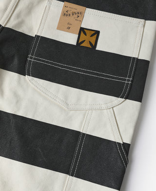 16 oz Striped Canvas High Back Prisoner Overalls