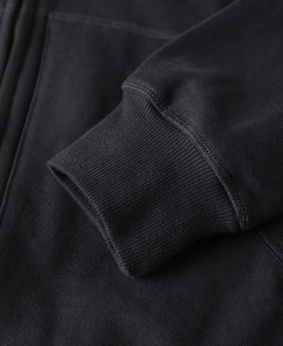 Heavyweight Terry Zip-Up Hoodie - Black