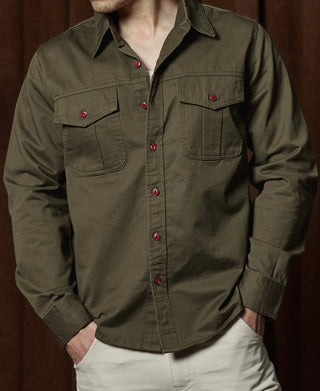 Classic Fit Engineer Workshirt - Olive