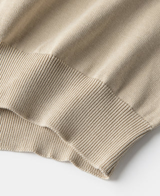 Lot 910L Long Sleeve Knitted Polo Shirt - Apricot