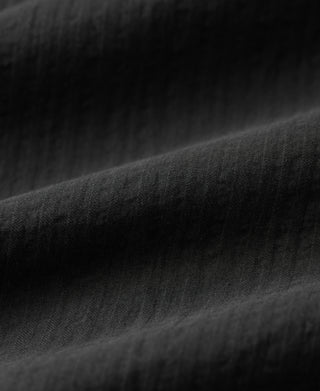 fabric texture of Italian Collar Salt-Shrunk Shirt - Black