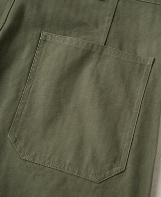 1940s USN-Inspired Herringbone Deck Trousers - Olive