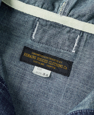 1940s USN Denim Deck Smock - Washed Indigo