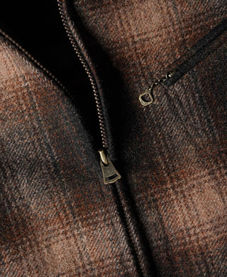 1930s Wool Shadow Plaid Tweed Cossack Jacket