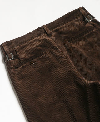 Lot 840 9.5 Wale 1940s Corduroy Work Pants - Dark Brown