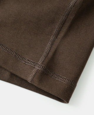 Vintage Long Sleeve Henley Shirt - Coffee