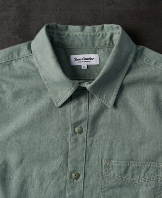 1930s Jaspé Workshirt - Sage