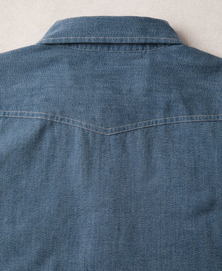 1930s Jaspé Workshirt - Grayish Blue