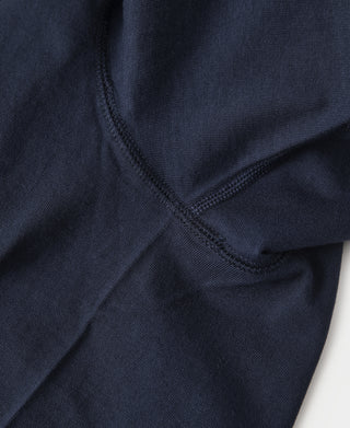 9.3 oz Cotton Tubular Henley T-Shirt - Navy