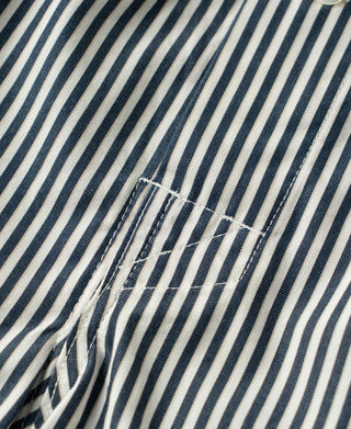 1950s Cotton Boxer Shorts - Blue Stripes