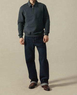 Heavyweight Quarter-Zip Collar Sweatshirt - Vintage Black