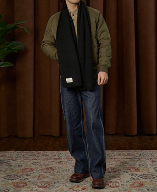 Wool Blend USN Scarf - Black