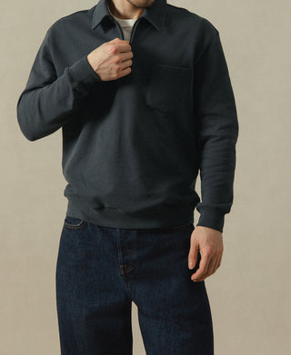 Heavyweight Quarter-Zip Collar Sweatshirt - Vintage Black