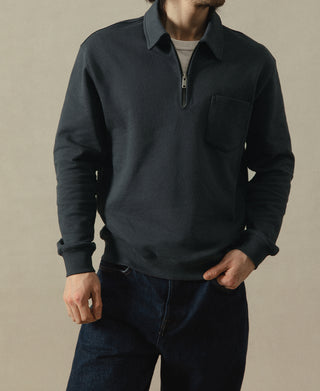 Heavyweight Quarter-Zip Collar Sweatshirt - Vintage Black
