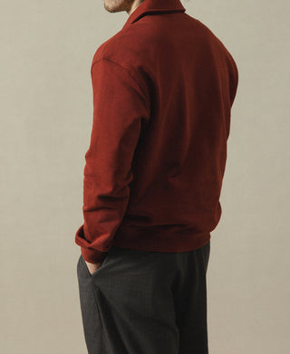 Heavyweight Quarter-Zip Collar Sweatshirt - Dark Red