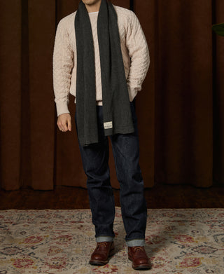 Wool Blend USN Scarf - Gray