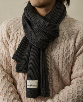 Wool Blend USN Scarf - Gray
