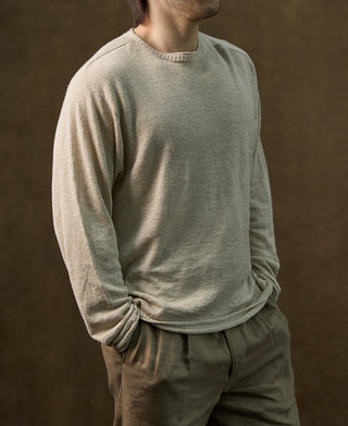 Hemp Knit Long Sleeve T-Shirt - Natural