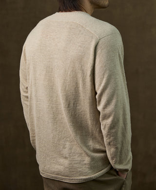 Hemp Knit Long Sleeve T-Shirt - Natural