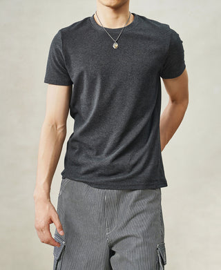 Slim Fit Crew Neck T-Shirt - Dark Gray