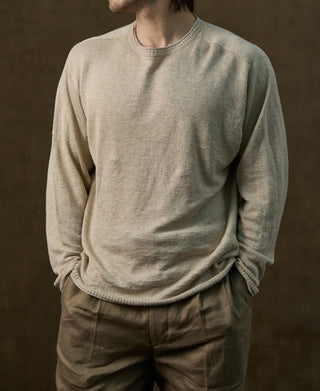 Hemp Knit Long Sleeve T-Shirt - Natural