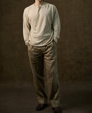 Hemp Knit Long Sleeve T-Shirt - Natural