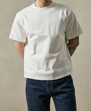 1900s Heavyweight Cotton Jersey Boxy T-Shirt - White