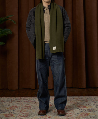 Wool Blend USN Scarf - Olive