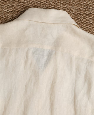 Back Collar Detail of Lot 220A Linen Long Sleeve Shirt
