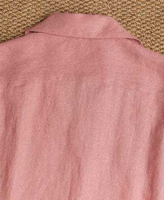 Back Collar Detail of Lot 220A Linen Long Sleeve Shirt