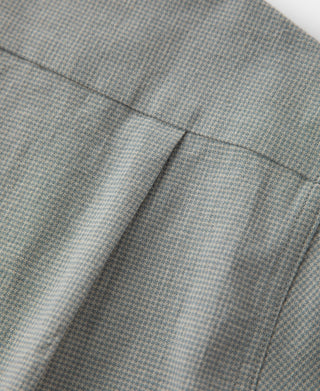 Back Detail of Lot 220A Cotton-Linen Blend Houndstooth Long Sleeve Shirt